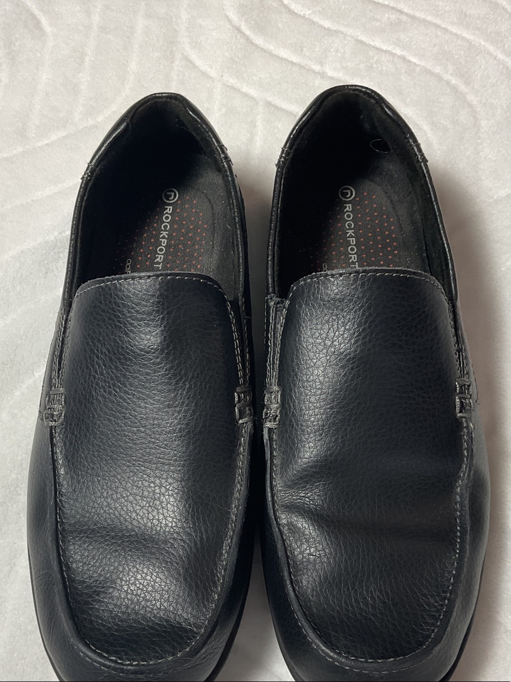 Rockport Black Leather Slip-On Loafers